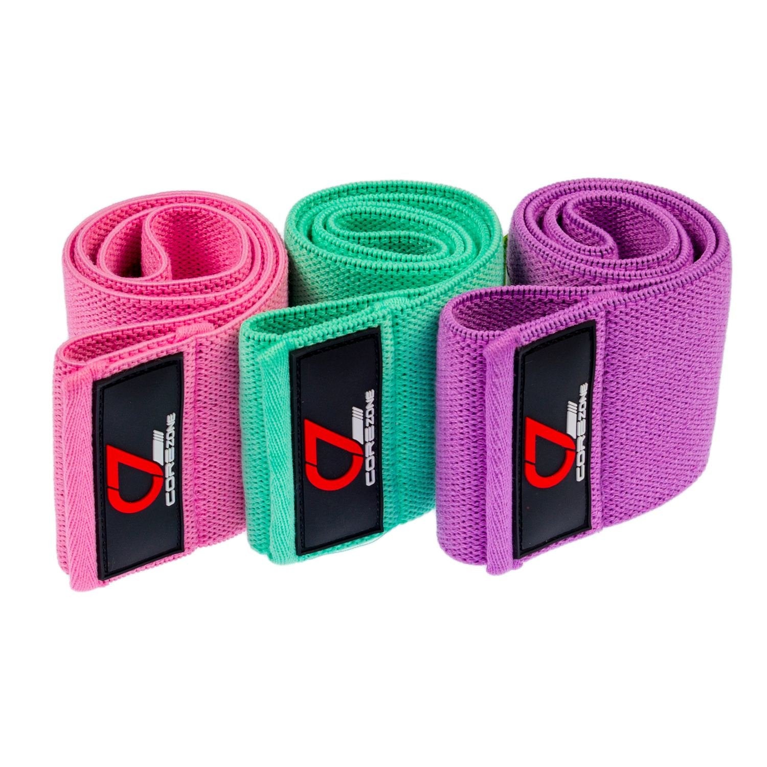 3pcs Fabric Resistance Bands by Corezone Sports Secondary image