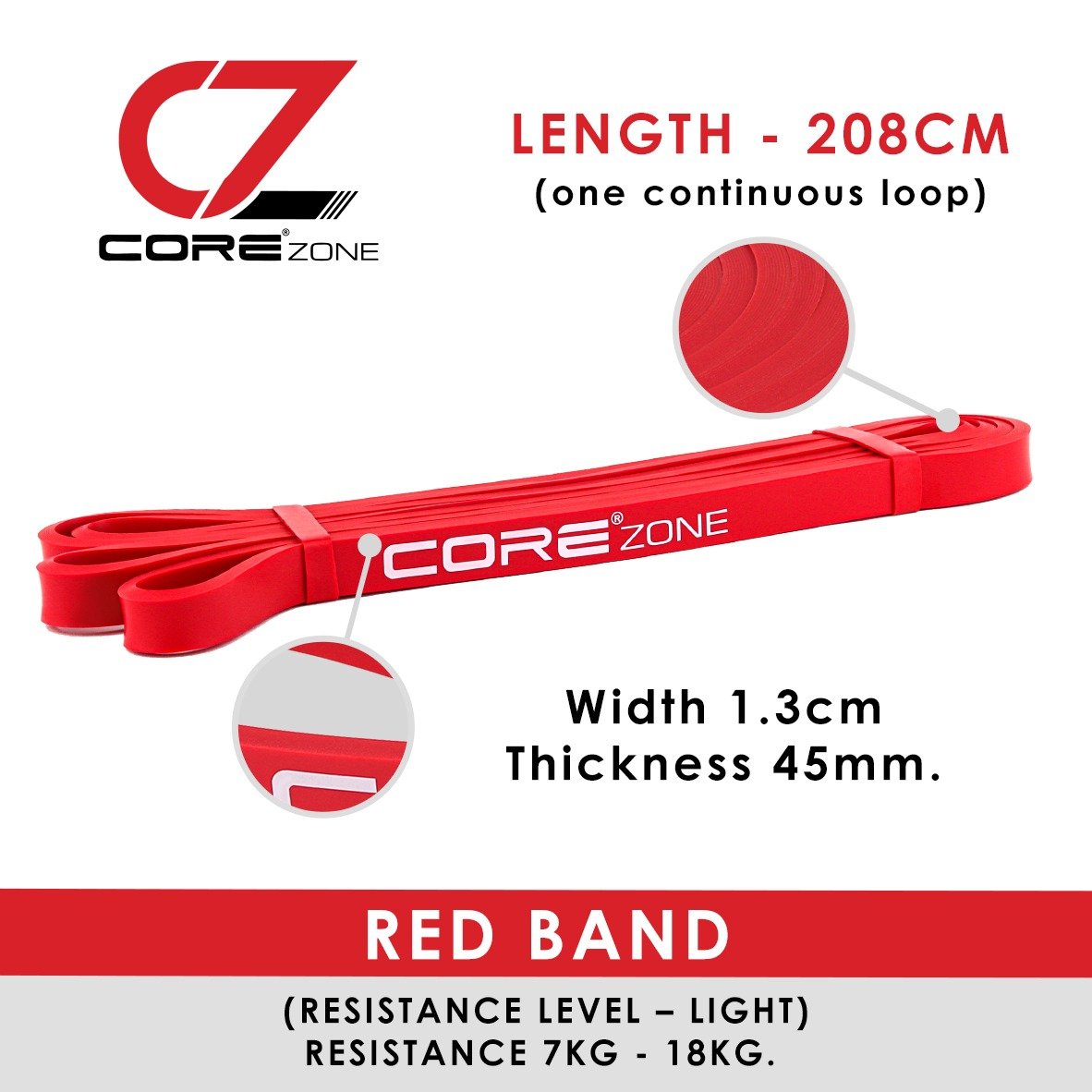 3-Level Professional Resistance Loop Bands (Intermediate Level) by COREZONE Sports Secondary image